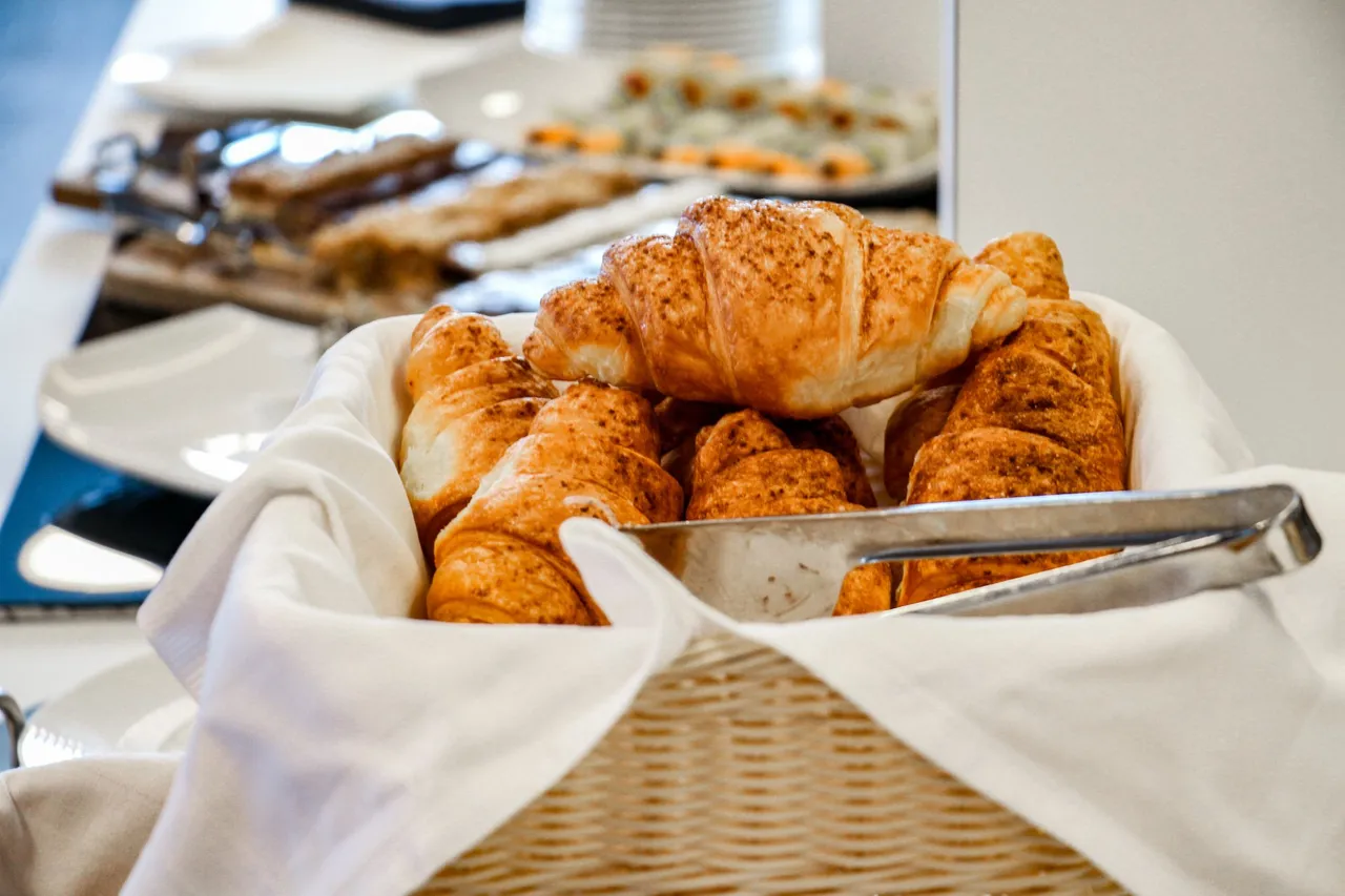 Croissants for breakfast in Hotel Lyra Plitvice