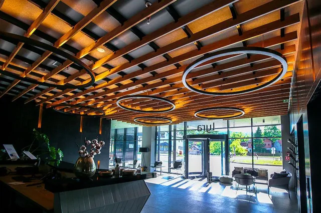 Modern lobby and entrance in Hotel Lyra Plitvice